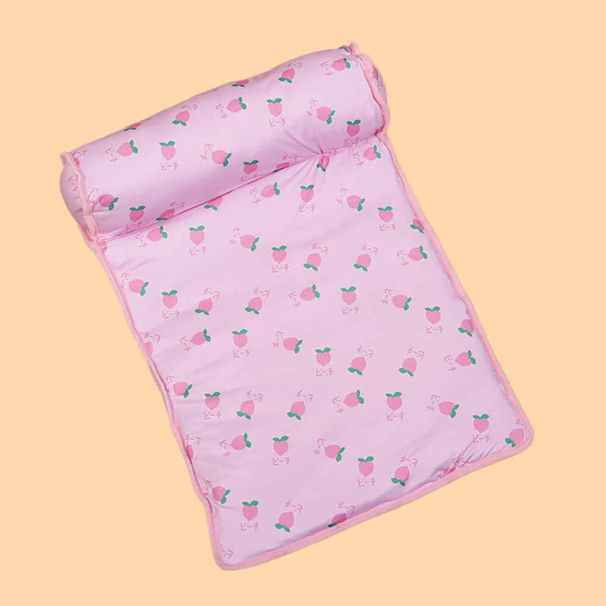 Cooling Pet Mat with Pillow - Non-Slip, Comfortable Dog & Cat Bed for All Sizes - Ideal for Indoor/Outdoor Use, Pet Cooling Mat