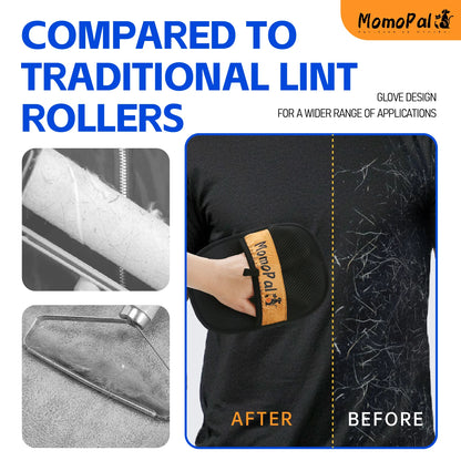 Pet Grooming Gloves Cats Hair Brush Pet Hair Removal Gloves Dual Brush Static-Free Cat Hair Cleaning Tool Hair Stripping Mitts