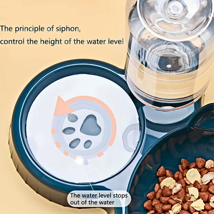 MeowMate™ - 3 in 1 Cat Bowl with Dual Food Compartments & Water Dispenser