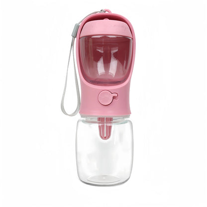FetchFlow™ — Portable Pet Water Bottle with Food Compartment
