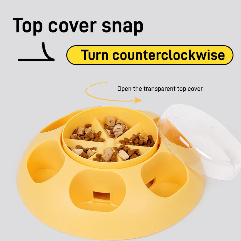 Pet Press Feeder Smart Interactive Controlled Feeding Fun Easy Convenient Automatic Timer Healthy Entertaining Training Puzzle