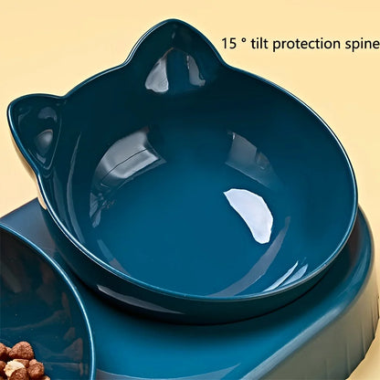 MeowMate™ - 3 in 1 Cat Bowl with Dual Food Compartments & Water Dispenser