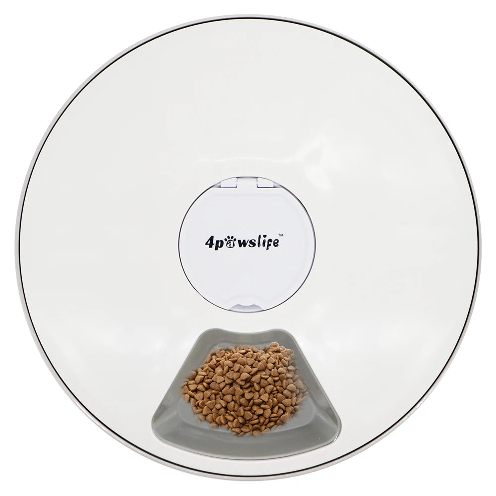 Automatic Feeder Pet Dog Round Timing Feeder 6 Meals 6 Grids Cat Dog Electric Dry Food Dispenser 24 Hours Feed Pet Supplies