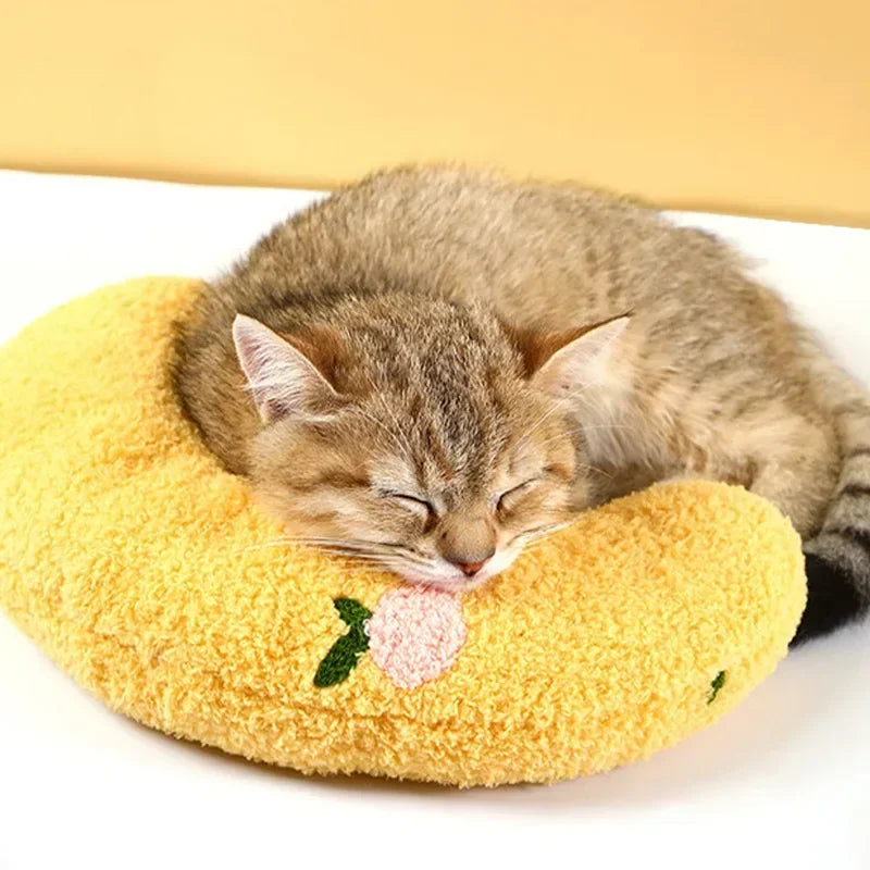 Pet Calming Pillow Comfortable Cute U Shaped Pet Cat Little Pillows Skin-Friendly Elastic Cushion Pet Accessories for Dogs