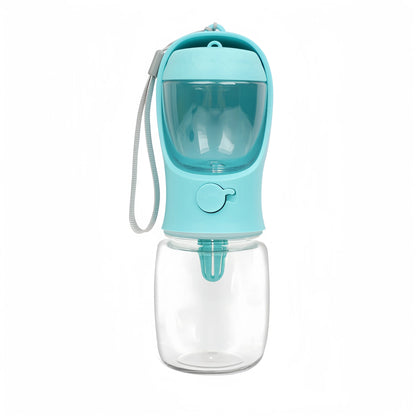 FetchFlow™ — Portable Pet Water Bottle with Food Compartment