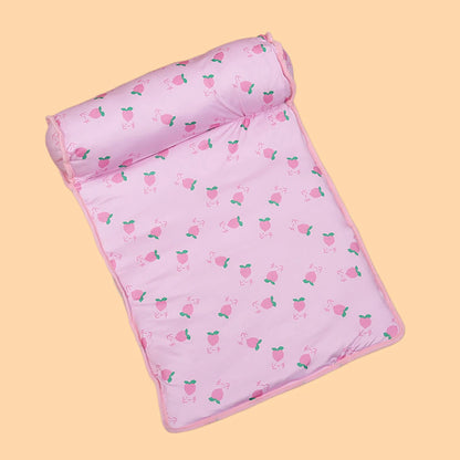 Cooling Pet Mat with Pillow - Non-Slip, Comfortable Dog & Cat Bed for All Sizes - Ideal for Indoor/Outdoor Use, Pet Cooling Mat