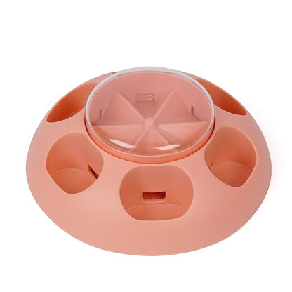 Pet Press Feeder Smart Interactive Controlled Feeding Fun Easy Convenient Automatic Timer Healthy Entertaining Training Puzzle